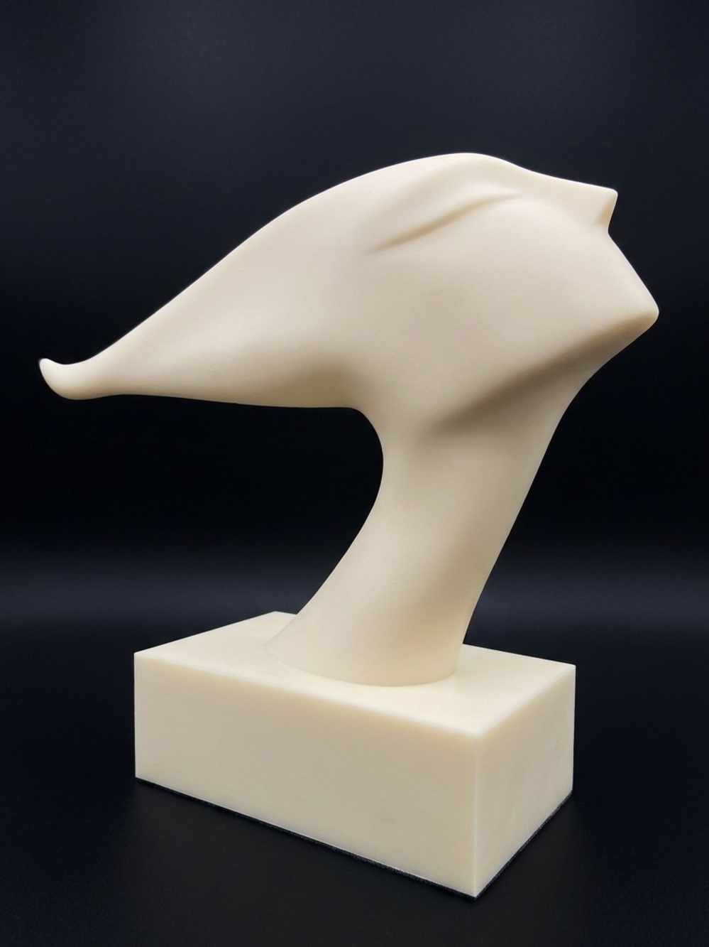 Beautiful Windblown Female Cast Resin Sculpture